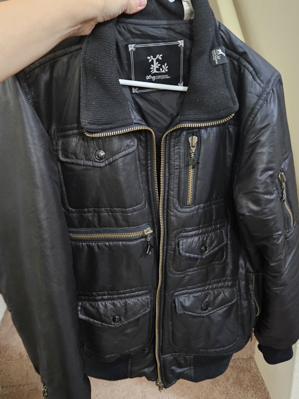 0Vintage LRG Supernova Jacket Mens Size M, Black